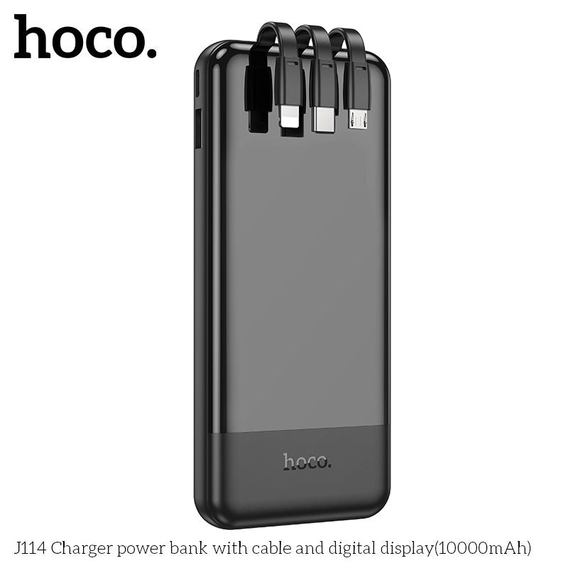 (10 000 mAh) Chargeur de batterie portable avec câbles USB-C Lightning Micro USB (10 000 mAh) Chargeur de batterie portable avec câbles USB-C Lightning Micro USB